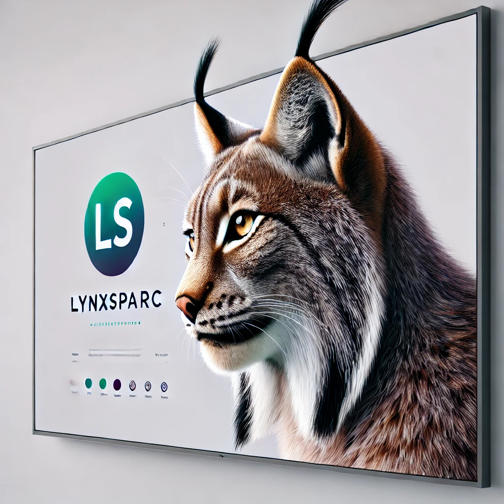 Lince emergiendo de pantalla